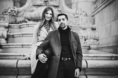 library-fountain-sitting-bw