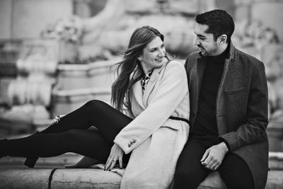 library-fountain-sitting-smiling